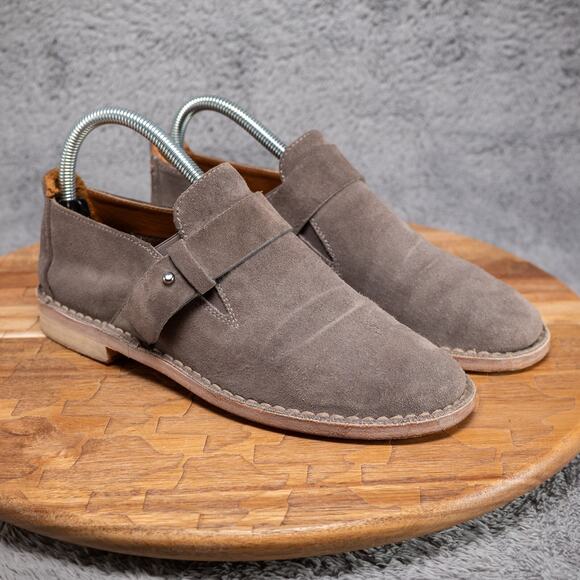 Vince Suede Slip On Loafers Womens 7 M Comfort Leather Shoes Buckle - Picture 1 of 7